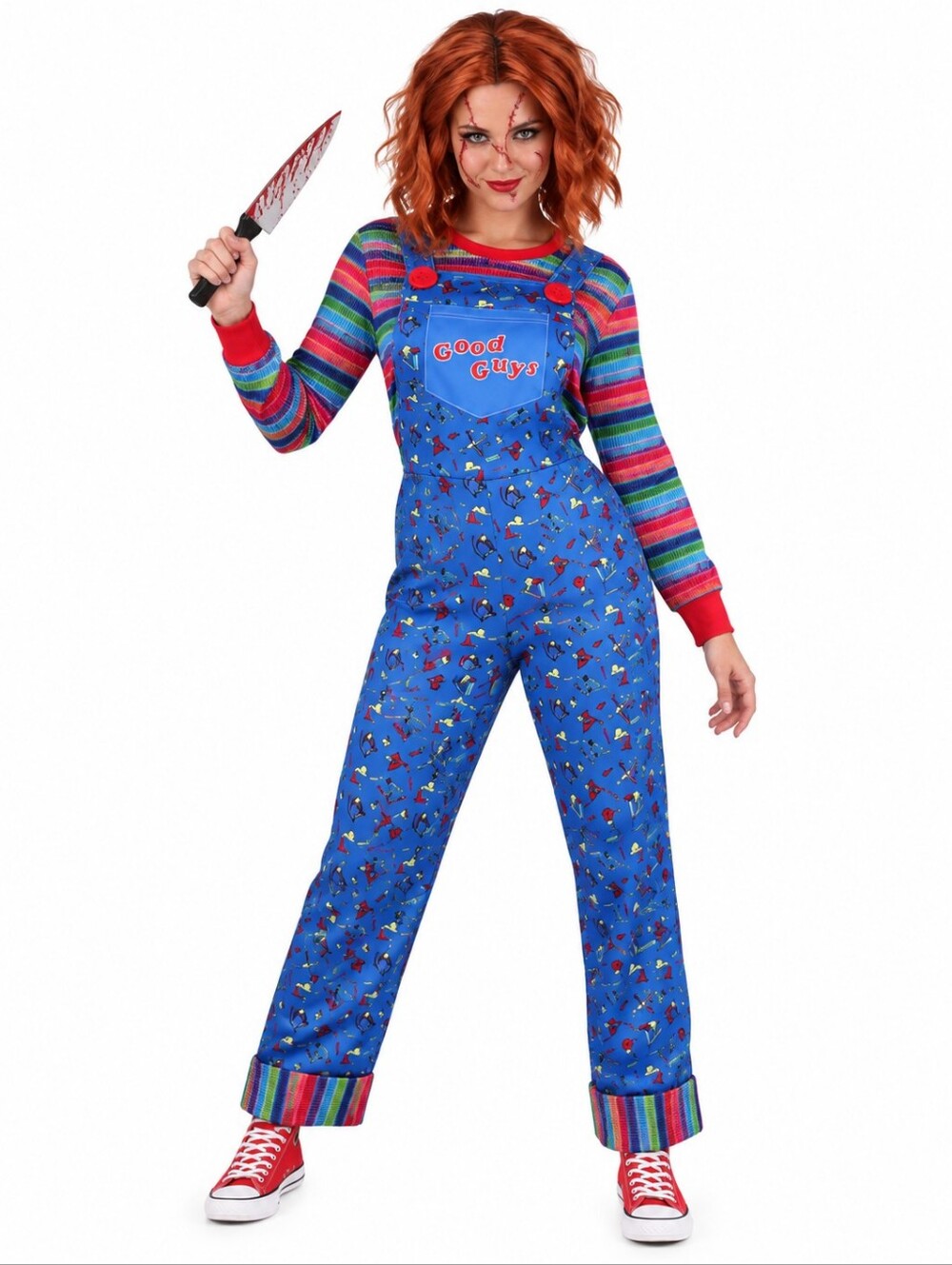 Chucky Good Guys Women’s Halloween Costume Jumpsuit Adult Small